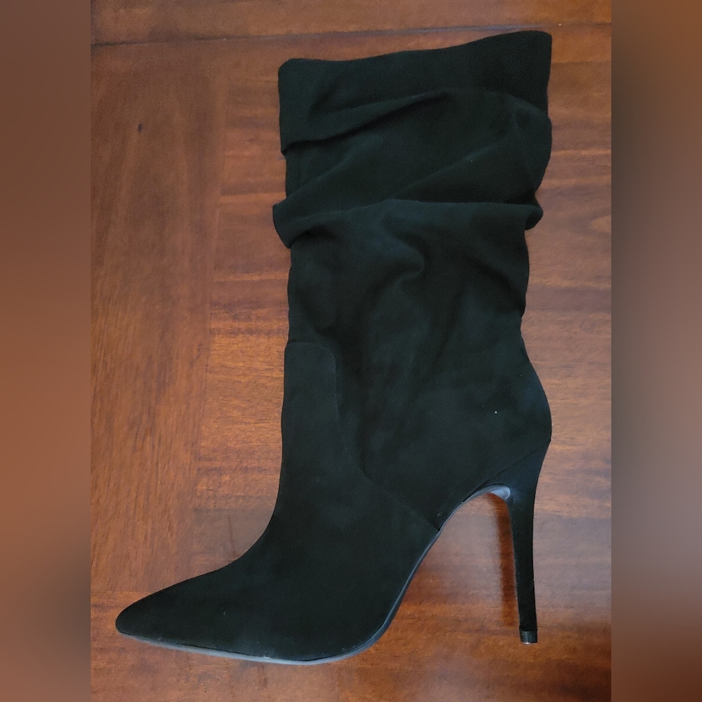 Jessica Simpson Black Slouchy Pointed-Toe Stiletto Boots - Picture 2 of 13